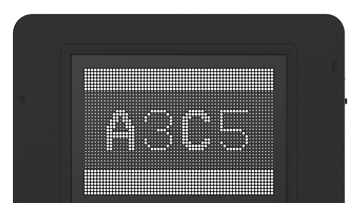 Bluetooth number displayed on DotPad X's 300-cell display